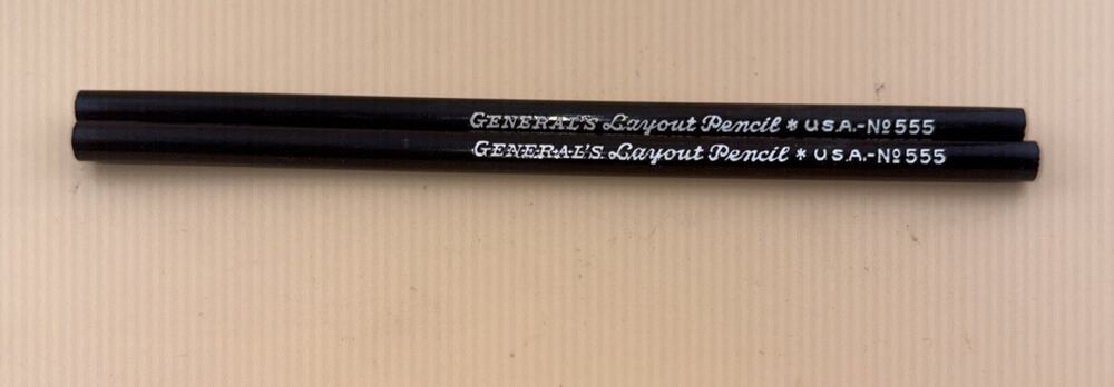 General's Layout Pencils 555 Extra Black 2 Ct, Unsharpened